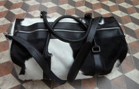 Pony Fur Duffel Bag Black White