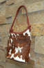 Black White Cowhide Shoulder Purse