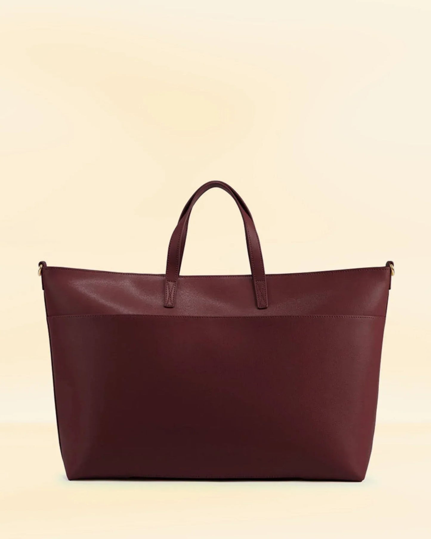 Dark Leather Shoulder Bag for Women With Pockets