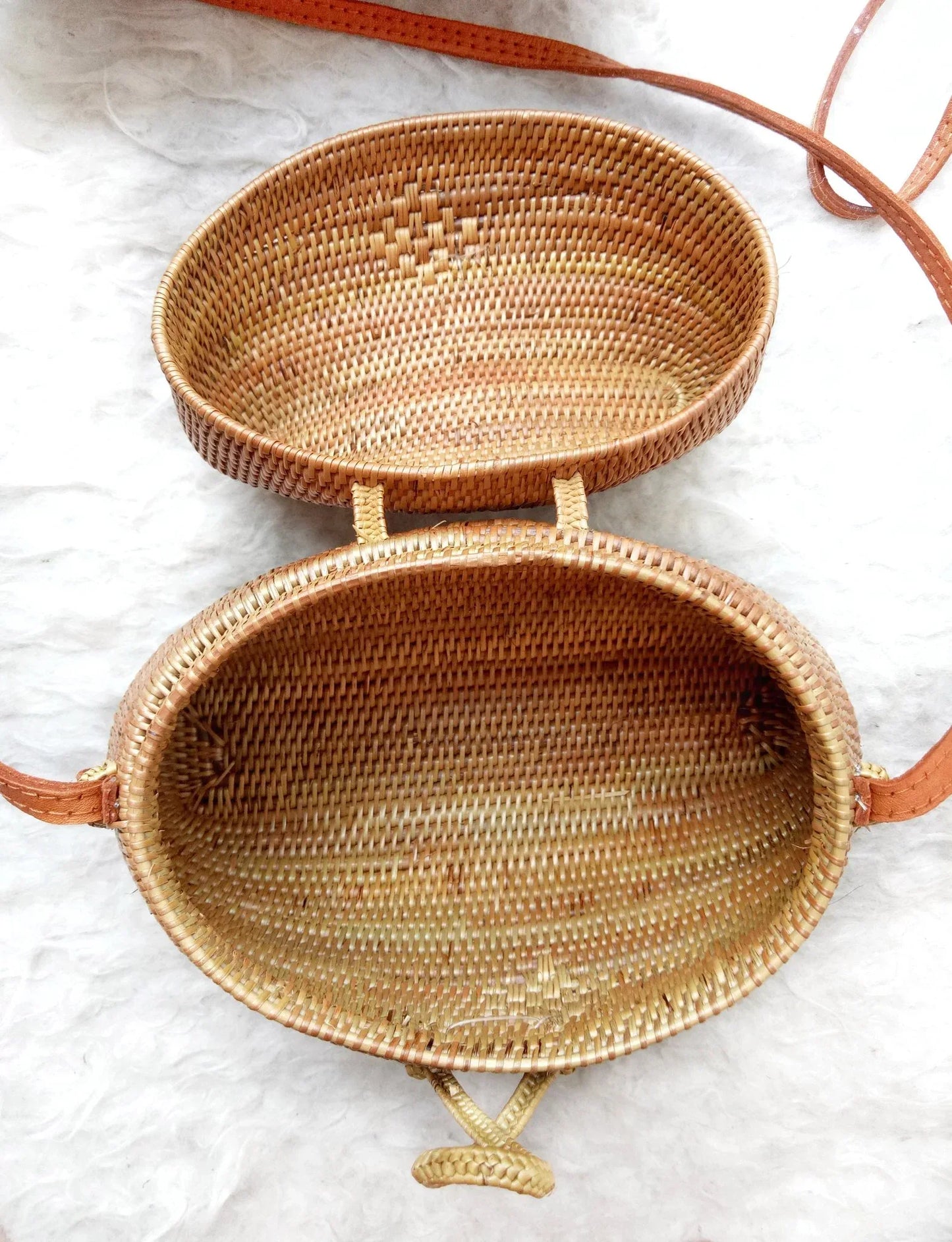 Bali rattan beach bag handmade crossbody summer