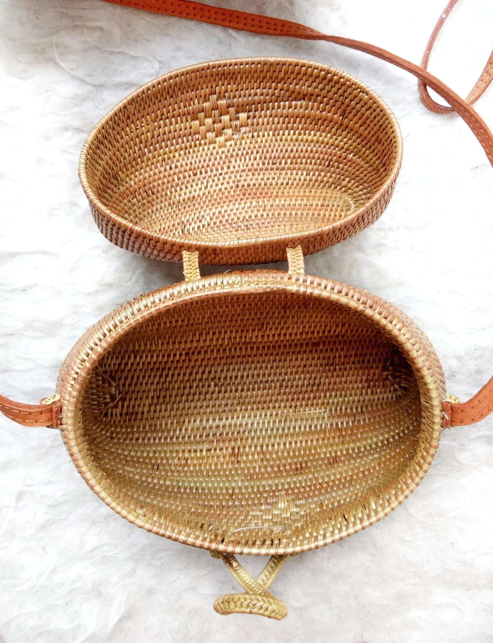 Bali rattan beach bag handmade crossbody summer