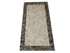 black cowhide patchwork rug