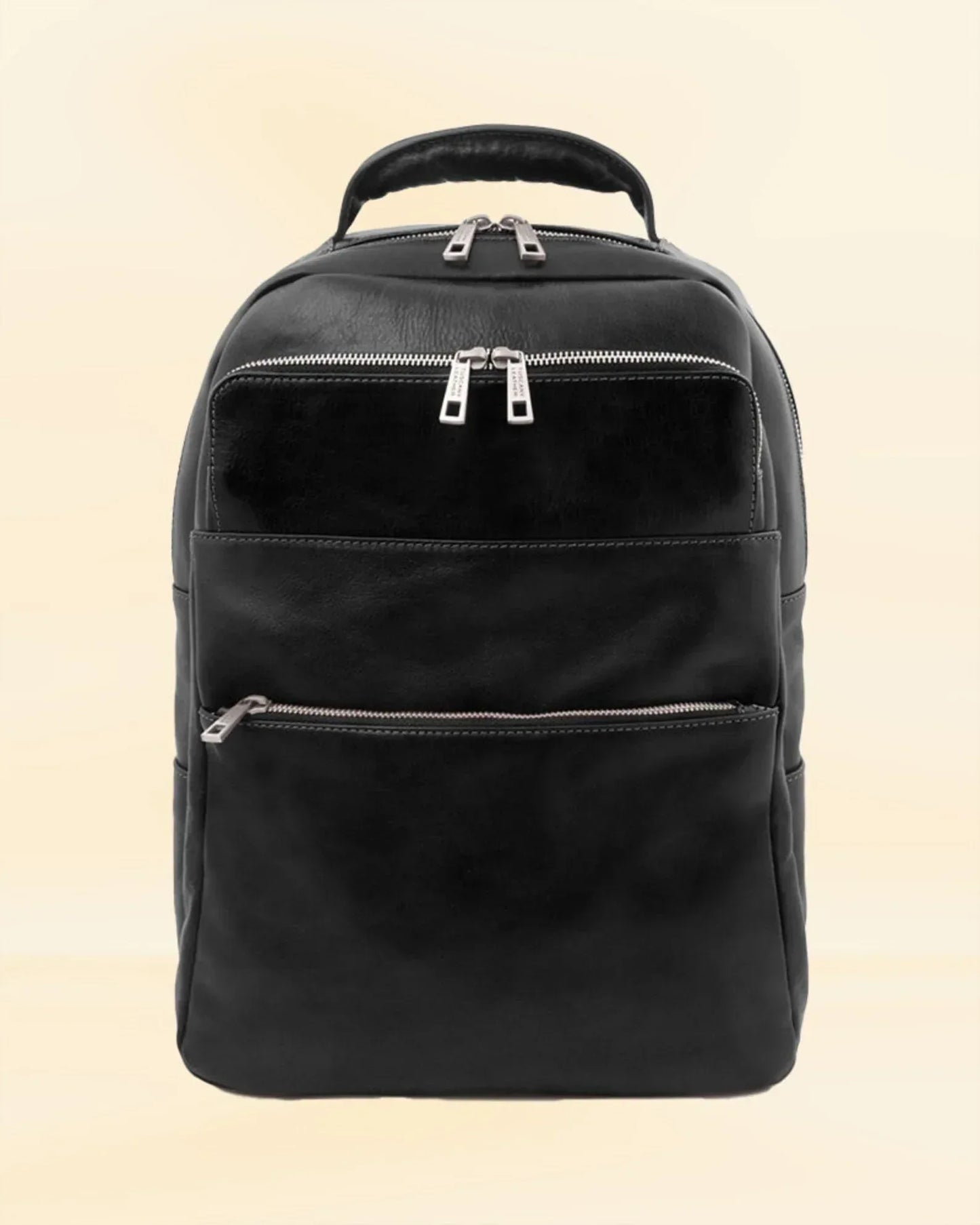Leather Laptop Backpack Genuine Leather Backpack for Travel Black