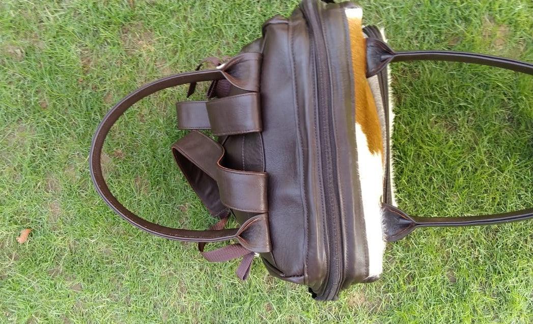 Cowhide Diaper Bag Backpack Western