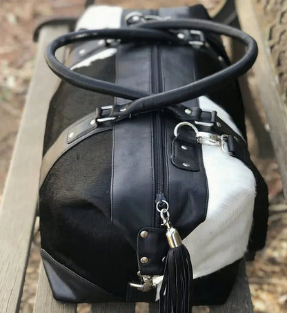 Western Diaper Bags with Cowhide and Leather Handles