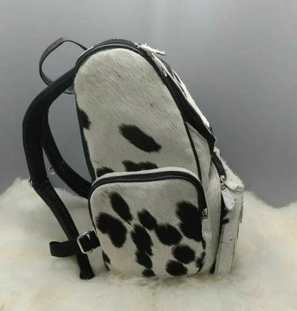 Cowhide Skin Backpack Hair On Hide Leather Travel Backpack