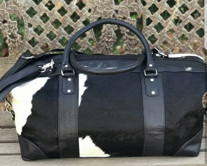Western Diaper Bags with Cowhide and Leather Handles
