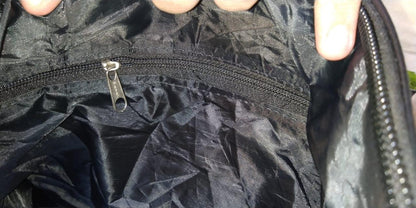 Cowhide Duffle Bag Hair On Hide Travel Bag Black White