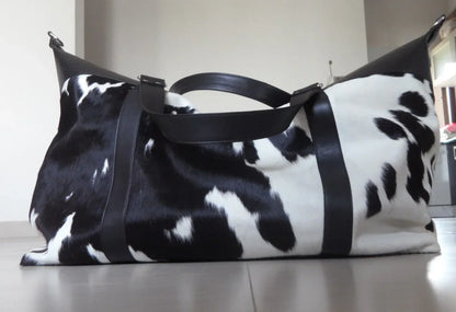 Cowhide Luggage Bag – Hair On Hide Leather Travel Duffle