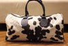 Cowhide Weekender Duffle Bag Hair On Hide Travel Bag