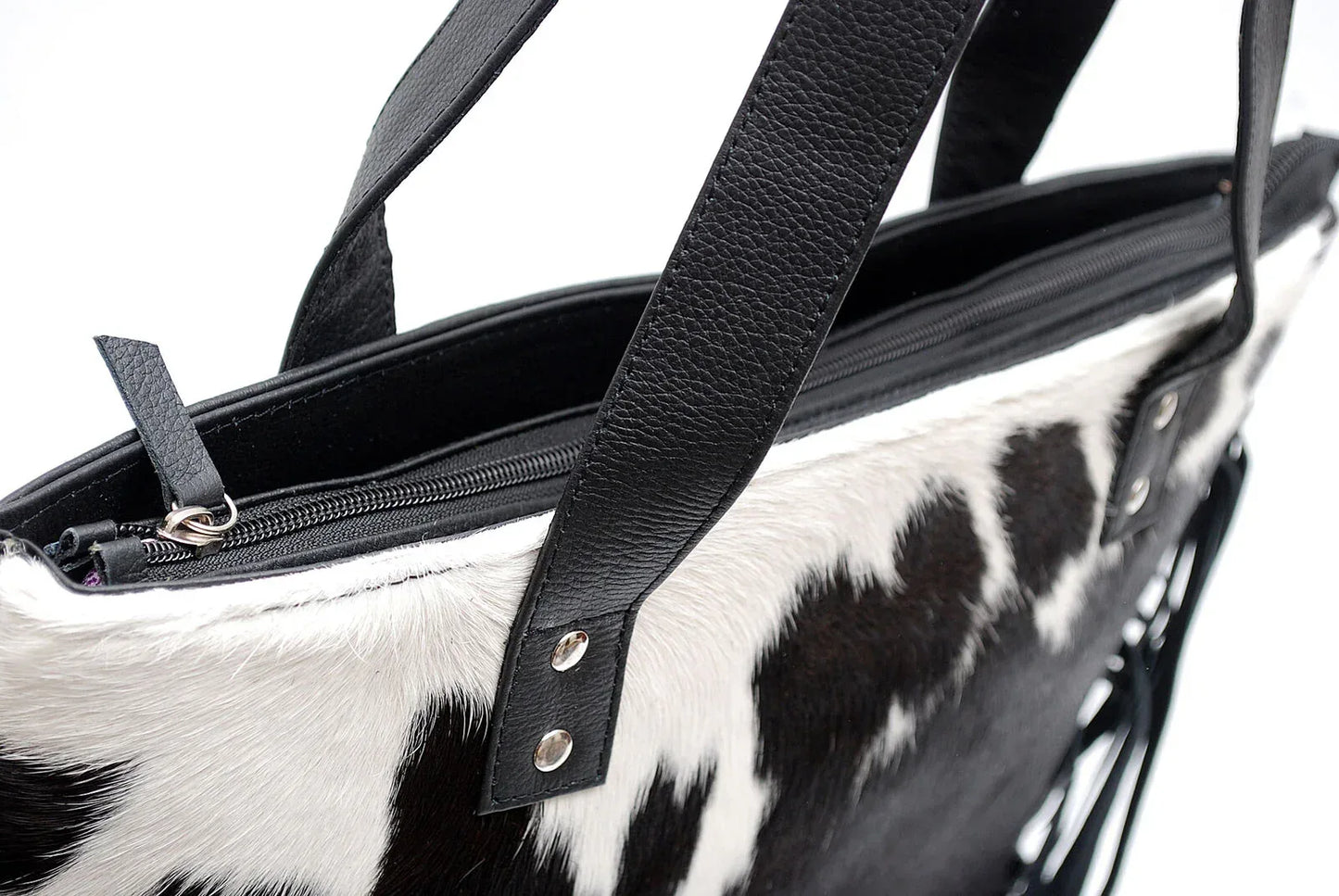 Cowhide Shoulder Bag Large Tote Cowhide Hospital Style Bag