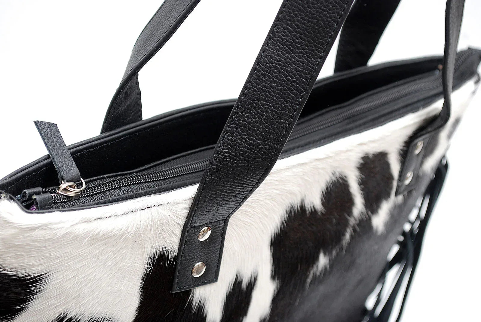 Cowhide Shoulder Bag Large Tote Cowhide Hospital Style Bag