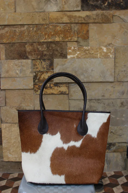 Cowhide diaper bag genuine hair on baby bag