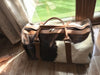 Cowhide duffle bag long hair cowhide travel overnight bag