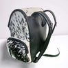 Cowhide backpack with fringe western leather backpack purse