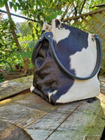 Cowhide Shopping Overnight Bag