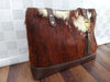 Tricolor cowhide tote bag leather shoulder handbag