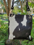 Details of our white cowhide bag hospital and we can also make make up bags etc