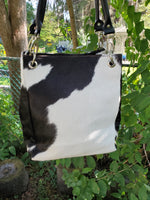 Cowhide Shopping Overnight Bag