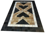 cowhide patchwork rug nz black white