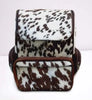 Cowhide backpack with fringe western leather backpack purse