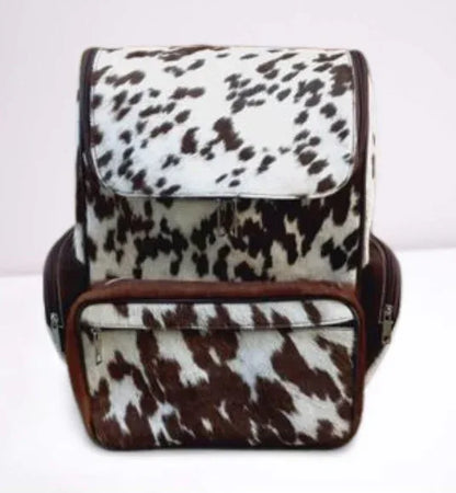 Cowhide backpack with fringe western leather backpack purse