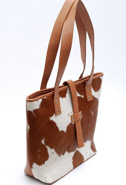 genuine cowhide bucket leather bag