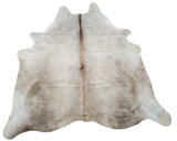 Champagne beige cowhide rugs are the one to be obsessed with, it is so soft and definitely one of a kind, genuine with a darker shade.
