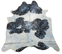  This blue metallic cowhide rug looks so beautiful in the space and also has amazing quality.
