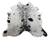 This is the softest and hundred percent real cowhide rug, the black and white is very plush, smooth and genuine. The speckled pattern mixes excellently in any environment, and is perfect for any room.
