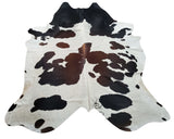 Beautiful cowhide rugs for living room mix of black brown and white.