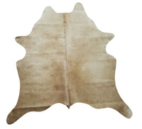 Extra Small Cowhide Rug Grey Beige 5.1ft x 4.5ft