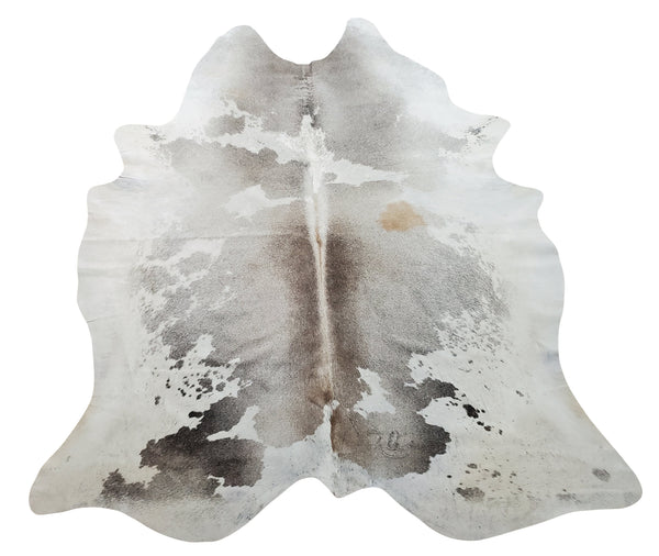 This unique grey and white cowhide rug will bring a touch of warmth and comfort underfoot, adding an elegant statement to your decor.