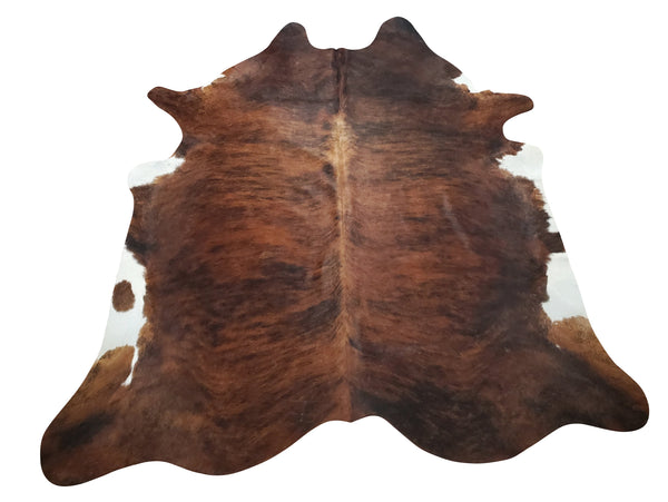 This natural dark brindle brown cowhide rug is a masterpiece and everyone in the house will love it, great for any upholstery projects or entryway. 