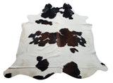 This speckled cowhide rug is softer than you imagine and it is perfect for under the dining table with chairs, also its free shipping all over the USA. 