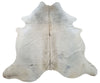 Ivory Grey Cowhide Rug 7.5ft x 6ft