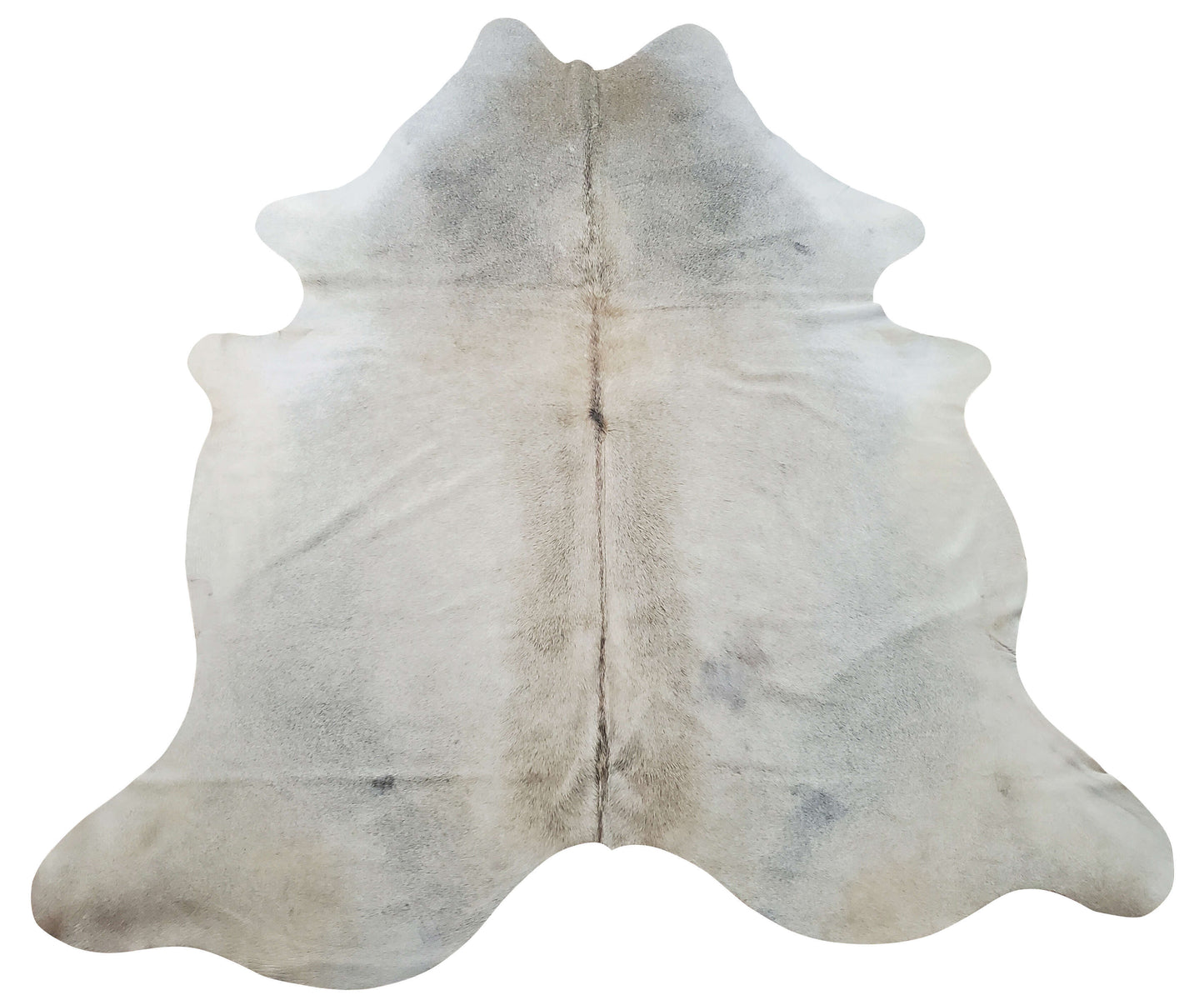 Ivory Grey Cowhide Rug 7.5ft x 6ft