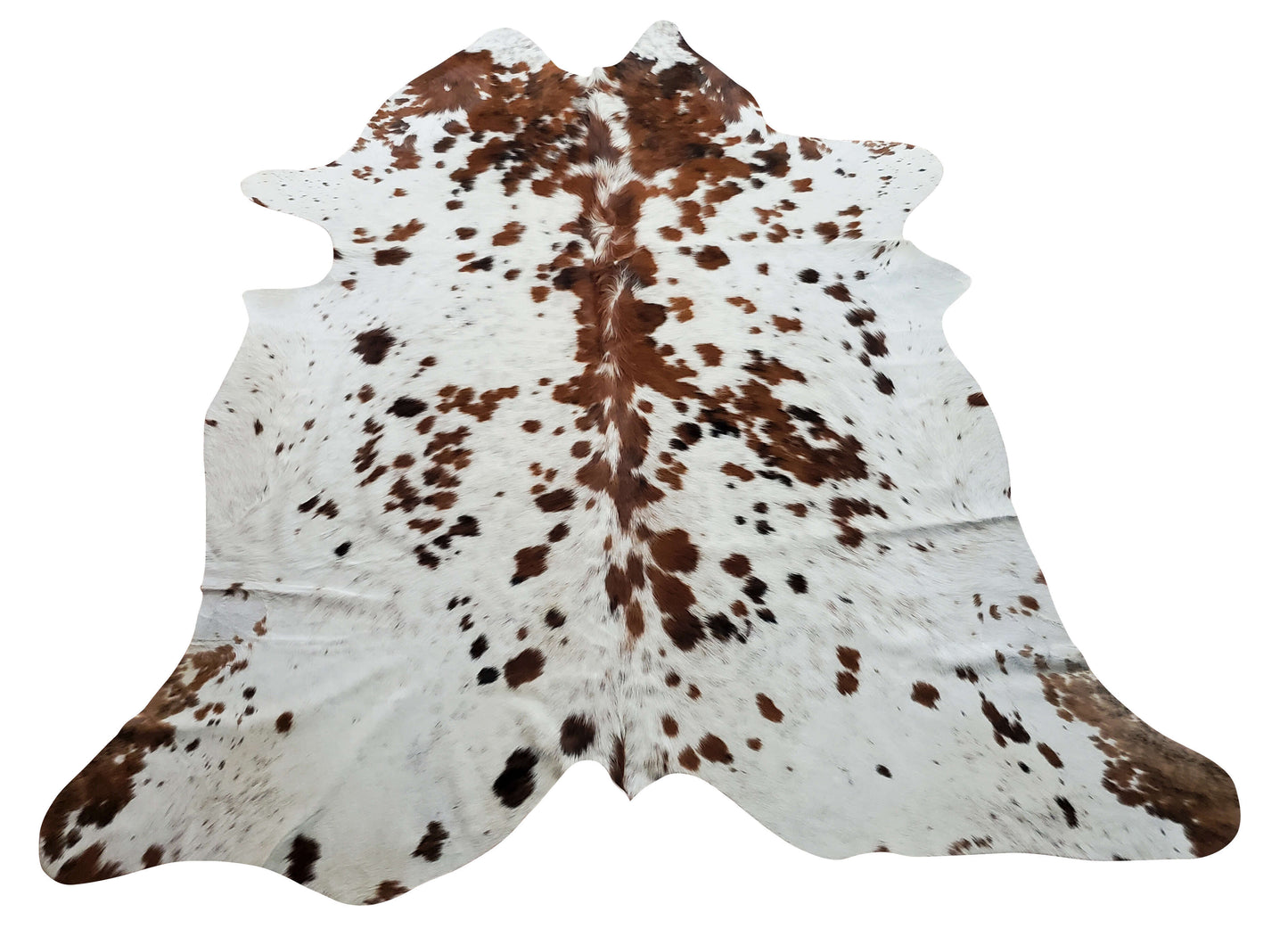New addition in our xl cowhide rug, a very beautiful spotted pattern, these stunning cowhides are free shipping USA, perfect touch of western or rodeo