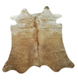 This light beige cowhide rug pattern is lovely and bright, the pile is short but thick, it is natural, very soft and smooth. 