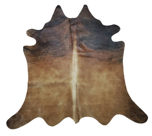 Extra Small Dark Brown Cowhide Rug 4.1ft x 3.9ft