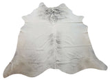 The ivory cowhide rug is made from 100% natural cowhide, making it durable and long lasting.