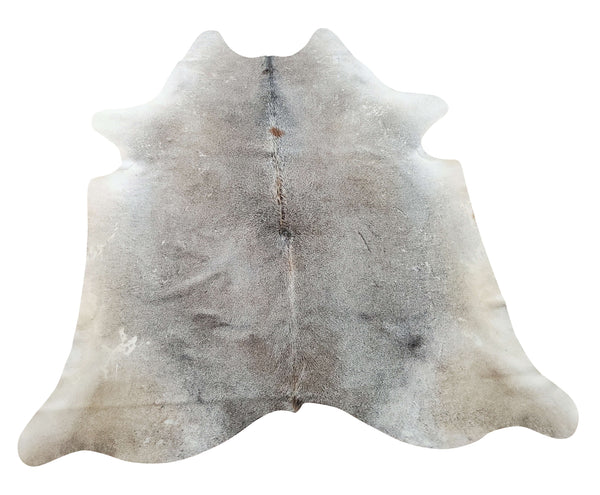 This super unique grey cowhide rug will enhance any type of room's design from modern to a boho kid's room with its natural color, throwback feel, and soft texture.