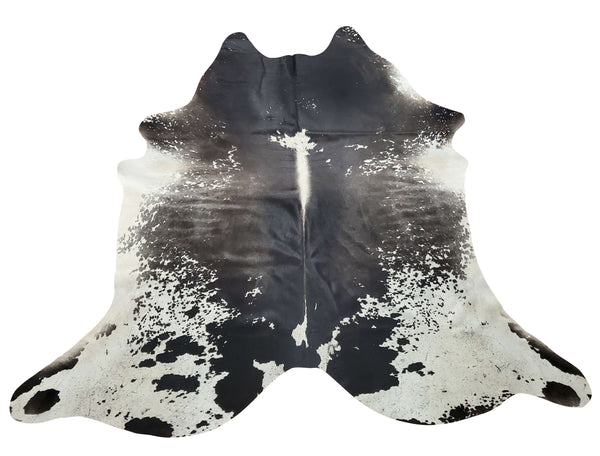 This dark grey white cowhide rug is one you and guests will be completely obessed with, very soft, smooth and gorgeous, all the texture an interior needs