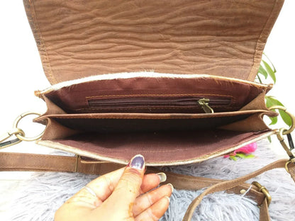 western cowhide crossbody purse for women leather shoulder bag