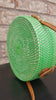 Green round rattan bag bali crossbody handmade