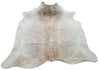 This beige cowhide rug is super cute and hundred percent natural, it fits well in any space and ships free all over the USA.