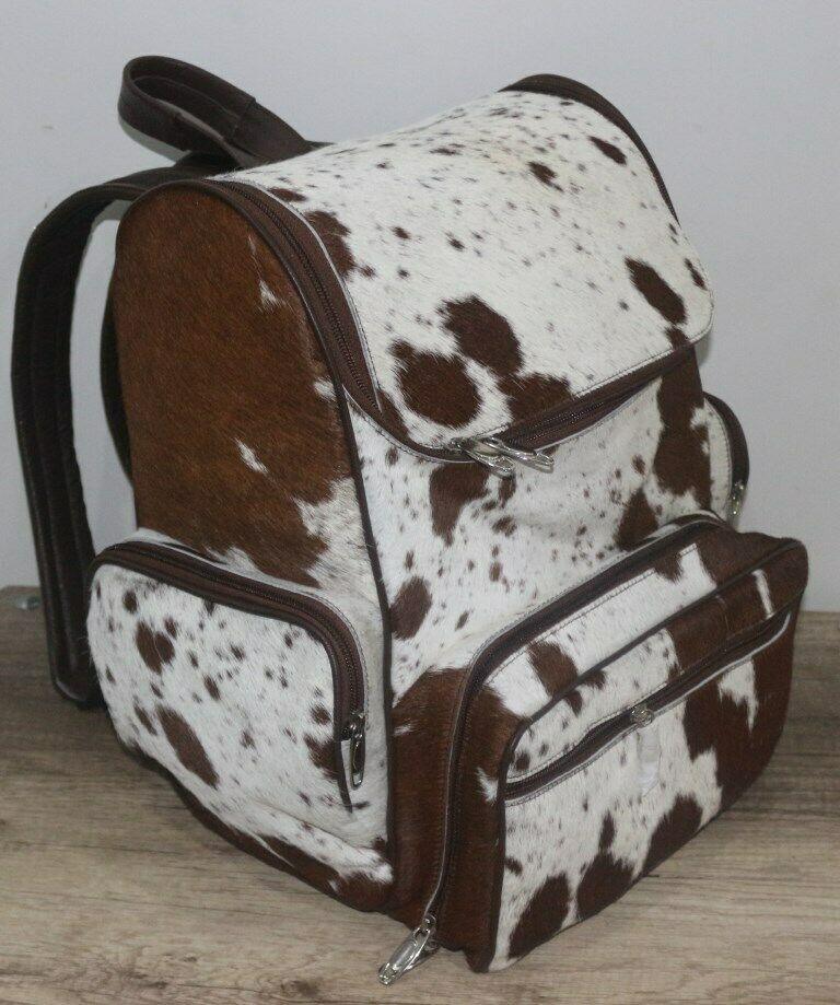 Cowhide Skin Backpack Hair On Hide Leather Travel Backpack