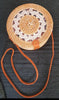Round rattan crossbody bag handmade bali ata grass purse