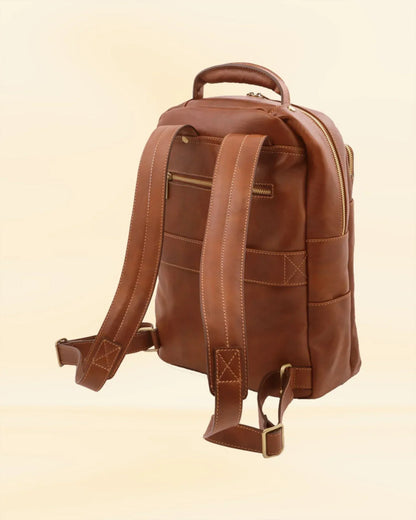 Leather Laptop Backpack Genuine Leather Backpack for Travel