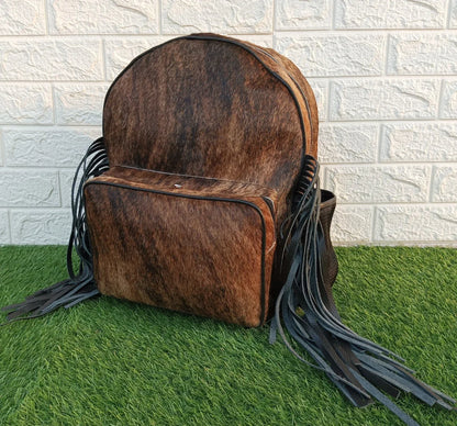 Small Cowhide Backpack Hair On Hide Leather